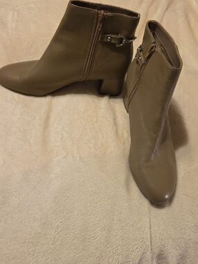 Bandolino TAUPE Ankle Booties with Side Buckle
